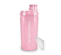 AMITYUNION Shaker per proteine 500 ml Heaven a prova di perdite, senza BPA con setaccio cliccabile e scala per frullati cremosi di siero di latte, shaker per proteine, originale in Rosa corallo