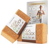AMITYUNION yoga block premium set 2-100% nature - Hatha Klotz anche per principianti Meditazione e Pilates, blocchi yoga per schiena 65 mm confezione da 2