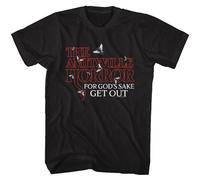 Amityville Horror T-Shirt Uomo Manica Corta Nera Cotone Girocollo