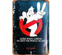 amiuayrta Ghostbusters Movie posterFunny Humorous Bar Pub Home Vintage Horror Classic Metal Movie Poster Tin Sign 20,3 x 30,5 cm