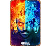 amiuayrta Preacher TV seriesFunny Funny Bar Pub Home Vintage Horror Classic Metal Movie Poster Targa in metallo 20,3 x 30,5 cm