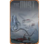amiuayrta Stephen King The MistFunny - Targa in metallo con scritta in lingua inglese "The MistFun", per bar, pub, casa, vintage, horror, classico, in metallo, 20,3 x 30,5 cm