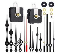 AMIUHOUN 1 set di meccanismi di movimento con 5 diverse coppie di lancette fai da te Clock Black Repair Parts di ricambio, Nero