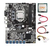 AMIUHOUN 12 GPU B75 Mining Scheda Madre+CPU+ di Alimentazione+ Interruttore+ SATA 12X USB3.0 (PCIE) LGA1155 DDR3 SATA3.0 per BTC/ETH