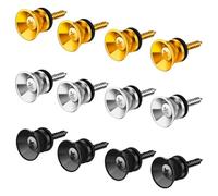 AMIUHOUN 12 per chitarra, manopole, perni terminali in metallo con di fissaggio, parti, accessori per chitarra elettrica classica acustica, ukulele basso