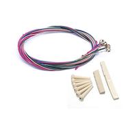 AMIUHOUN 2 set di accessori per chitarra: 1 set di corde colorate e 1 set di 6 piroli per ponte + + per ponte