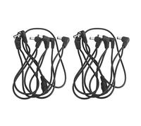 AMIUHOUN 2 X 6 vie elettrodi Harness di rame per effetti chitarra adattatore adattatore splitter nero