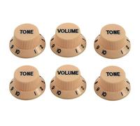 AMIUHOUN 2 X New Cream Dark Blue Font 1 Volume e 2 Tone Guitar Control Controller per Strat