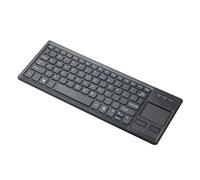 AMIUHOUN 80 USB Wired Keyboard, Ultra Sottile Mini Tastiera Compatta di Tocco Funzione HUB Wired Touch Keyboard