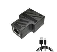 AMIUHOUN Adattatore Ethernet Splitter Internet Network Cable Extender 100Mbps RJ45 Connettore 1 a 2 Ethernet