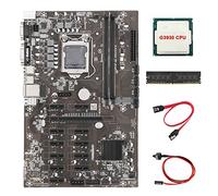 AMIUHOUN B250 BTC Mining Scheda Madre 12 PCIE16X Scheda Grafica LGA1151 con CPU G3930+DDR4 4G 2133Mhz RAM+ SATA+ Switch