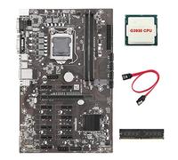 AMIUHOUN B250 BTC Mining Scheda Madre 12P Scheda Grafica Slot Scheda Madre LGA1151 con G3930 CPU+DDR4 8G 2133Mhz RAM+ SATA