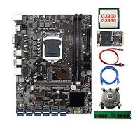 AMIUHOUN B250C 12 schede BTC Mining scheda madre+CPU+Fan+4G DDR4 RAM+SSD 128G+ di rete+Switch 12XUSB3.0 LGA1151 DDR4 MSATA