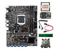 AMIUHOUN B250C 12 schede BTC Mining Scheda Madre+G3900/G3930 CPU+Fan+4G DDR4 RAM+128G SSD+2XSATA 12XUSB3.0 LGA1151 DDR4 MSATA