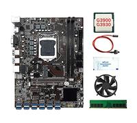 AMIUHOUN B250C 12 schede BTC Mining Scheda Madre+G3900/G3930 CPU+Ventola+Grasso Termico+4G DDR4 RAM+Switch 12XUSB3.0 LGA1151 MSATA