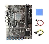 AMIUHOUN B250C BTC Mining Scheda Madre+ Interruttore+SATA 15Pin a 6Pin +Pad Termico 12X PCIE a USB3.0 GPU Slot Scheda Madre