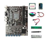 AMIUHOUN B250C ETH Scheda Madre 12USB+G3900 CPU+DDR4 4GB RAM+64G SSD+RGB Fan+ SATA+ Interruttore+Grasso Termico+Deflettore