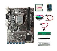 AMIUHOUN B250C ETH Scheda Madre 12USB+G3930 CPU+DDR4 4GB RAM+64G SSD+RGB Fan+ SATA+ Interruttore+Grasso Termico+Deflettore