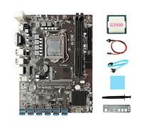 AMIUHOUN B250C ETH Scheda Madre+G3900 CPU+Baffle+ SATA+ Interruttore+Grasso Termico+Pad Termico LGA1151 12USB GPU Slot