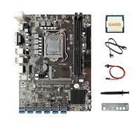 AMIUHOUN B250C ETH Scheda Madre+G4400 CPU+Baffle+ SATA+ Interruttore+Grasso Termico 12USB3.0 Slot GPU LGA1151 per BTC