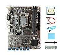 AMIUHOUN B250C ETH Scheda Madre+G4560 CPU+Baffle+ SATA+ Interruttore+Grasso Termico+Pad Termico LGA1151 12USB GPU Slot