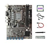 AMIUHOUN B250C ETH Scheda Madre+G4900 CPU+Baffle+ SATA+ Interruttore+Grasso Termico 12USB3.0 Slot GPU LGA1151 per BTC