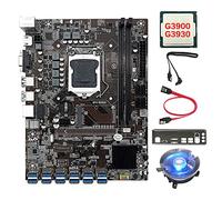 AMIUHOUN B250C Scheda madre BTC Mining 12+CPU G3900/G3930+Ventola di Raffreddamento+2XSATA +Lunetta 12XUSB3.0 (PCIE 1X) LGA1151 DDR4 MSATA