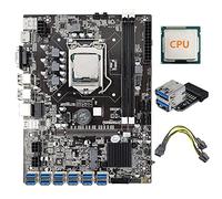 AMIUHOUN B75 12 GPU BTC Mining Scheda Madre+CPU+ di Alimentazione+Adattatore USB3.0 12X USB3.0 a PCIE Slot LGA1155 DDR3 SATA3.0 ETH