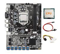 AMIUHOUN B75 12 GPU BTC Mining Scheda Madre+CPU+Doppio 4PIN a 6PIN di Alimentazione + Interruttore 12X USB3.0 (PCIE) LGA1155 DDR3 SATA3.0