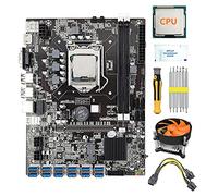 AMIUHOUN B75 12 GPU BTC Mining Scheda Madre+CPU+Fan++ di Alimentazione+Cacciavite Slot 12X USB3.0 Slot LGA1155 DDR3 RAM SATA3.0