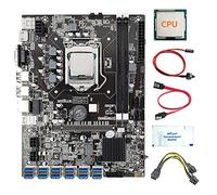 AMIUHOUN B75 12 GPU BTC Mining Scheda Madre+CPU+Grasso Termico+ di Alimentazione+SATA/ Switch 12X USB3.0 LGA1155 DDR3 RAM SATA3.0