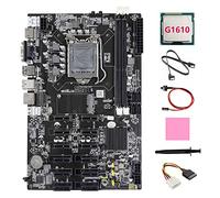 AMIUHOUN B75 12 PCIE ETH Mining Motherboard+G1610 CPU+4PIN IDE a SATA +SATA + Interruttore+Grasso Termico+Pad Termico