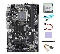 AMIUHOUN B75 12 PCIE ETH Mining Motherboard+G630 CPU+4PIN IDE a SATA +SATA + Interruttore+Grasso Termico+Pad Termico