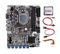 AMIUHOUN B75 12 Scheda BTC Mining Scheda Madre+G1620 CPU+24Pin di Estensione+ SATA+ Interruttore 12XUSB3.0 LGA1155 DDR3 MSATA