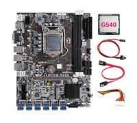 AMIUHOUN B75 12 Scheda BTC Mining Scheda Madre+G540 CPU+24Pin di Estensione+ SATA+ Interruttore 12XUSB3.0 LGA1155 DDR3 MSATA