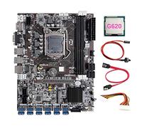 AMIUHOUN B75 12 Scheda BTC Mining Scheda Madre+G620 CPU+24Pin di Estensione+ SATA+ Interruttore 12XUSB3.0 LGA1155 DDR3 MSATA