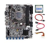 AMIUHOUN B75 12 Scheda BTC Mining Scheda Madre+G640 CPU+24Pin di Estensione+ SATA+ Interruttore 12XUSB3.0 LGA1155 DDR3 MSATA