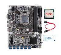 AMIUHOUN B75 12 Scheda GPU BTC Mining Scheda Madre+G530 CPU+Grasso Termico+ SATA 12XUSB3.0 (PCIE) Slot LGA1155 DDR3 RAM MSATA