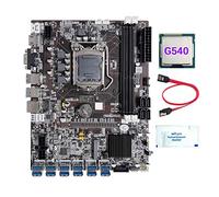AMIUHOUN B75 12 Scheda GPU BTC Mining Scheda Madre+G540 CPU+Grasso Termico+ SATA 12XUSB3.0 (PCIE) Slot LGA1155 DDR3 RAM MSATA