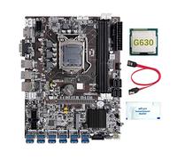 AMIUHOUN B75 12 Scheda GPU BTC Mining Scheda Madre+G630 CPU+Grasso Termico+ SATA 12XUSB3.0 (PCIE) Slot LGA1155 DDR3 RAM MSATA