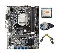 AMIUHOUN B75 8 GPU ETH Mining Scheda Madre+CPU+Alimentazione+USB3.0 Adattatore 8X USB3.0 a PCIE Slot LGA1155 DDR3 RAM SATA3.0 BTC