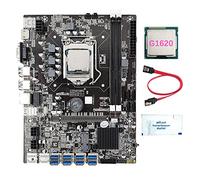 AMIUHOUN B75 8 Scheda BTC Mining Scheda Madre+G1620 CPU+Grasso Termico+ SATA 8XUSB3.0 (PCIE 1X) Slot GPU LGA1155 DDR3 RAM MSATA