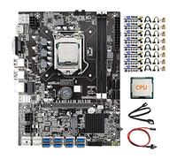 AMIUHOUN B75 8 Scheda Mining Scheda Madre+CPU+8X VER010-X Riser Card+Switch+ SATA 8 USB3.0 LGA1155 DDR3 SATA3.0 BTC Scheda Madre