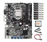 AMIUHOUN B75 8 Scheda Mining Scheda Madre+CPU+8X VER12X Riser Cards+ Switch + SATA 8X USB3.0 (PCIE) GPU LGA1155 DDR3 SATA3.0