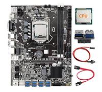 AMIUHOUN B75 8 Scheda Mining Scheda Madre+CPU+USB3.0 Adattatore 19-Pin+SATA/Switch 8 USB3.0 (PCIE) Slot GPU LGA1155 DDR3 SATA3.0