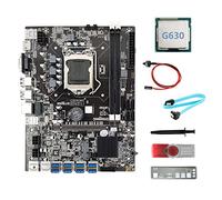 AMIUHOUN B75 8USB BTC Mining Scheda Madre+CPU G630+Driver USB 64G+ SATA+ Interruttore+Grasso Termico+Deflettore per ETH