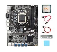 AMIUHOUN B75 8USB ETH Mining Scheda Madre 8XUSB+CPU+Baffle+ SATA+ Interruttore+Pad Termico B75 USB BTC Scheda Madre