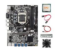AMIUHOUN B75 8USB ETH Mining Scheda Madre+CPU+Baffle+ SATA+ Interruttore+Ventola CPU LGA1155 B75 USB BTC Scheda Madre