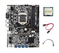 AMIUHOUN B75 ETH Mining Scheda Madre 8XUSB3.0+G1620 CPU+ Interruttore con Luce+ SATA LGA1155 B75 USB BTC Scheda Madre