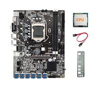 AMIUHOUN B75 USB ETH Mining scheda madre+CPU+Baffle+ SATA 12XPCIE a USB3.0 DDR3 MSATA LGA1155 B75 BTC scheda madre
